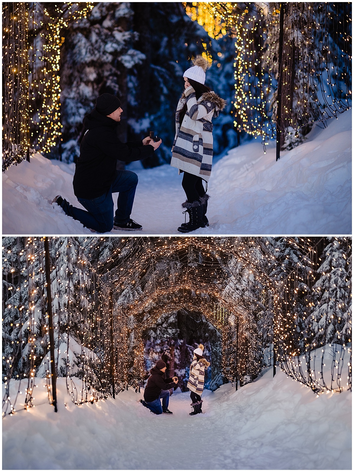 Kayla Reece Surprise Proposal, Reece goes down on his knee for a Grouse Mountain Surprise Proposal