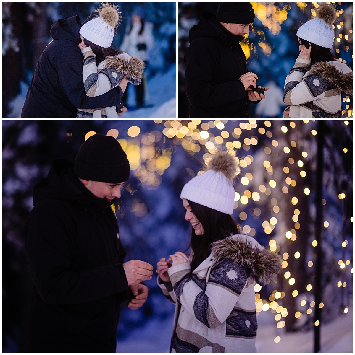 Kayla Reece Engagement Proposal, Kayla is very emotional at her Grouse Mountain surprise proposal as Reece puts the ring on her finger