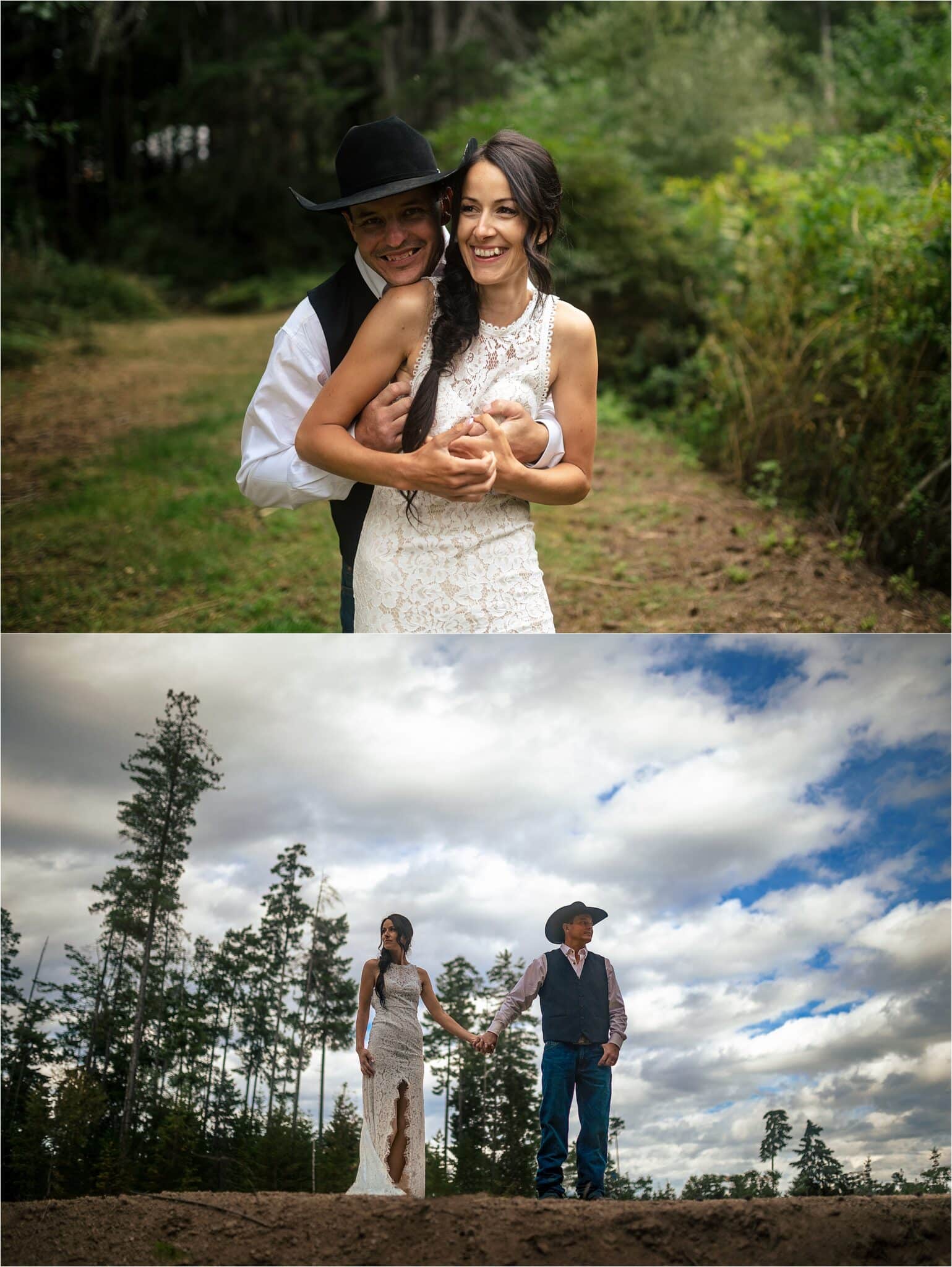Bride and groom portrait