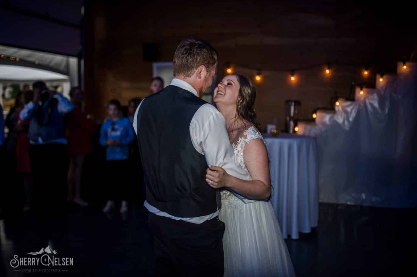 Shane and Shelby at their first dance at their Sunshine Coast wedding