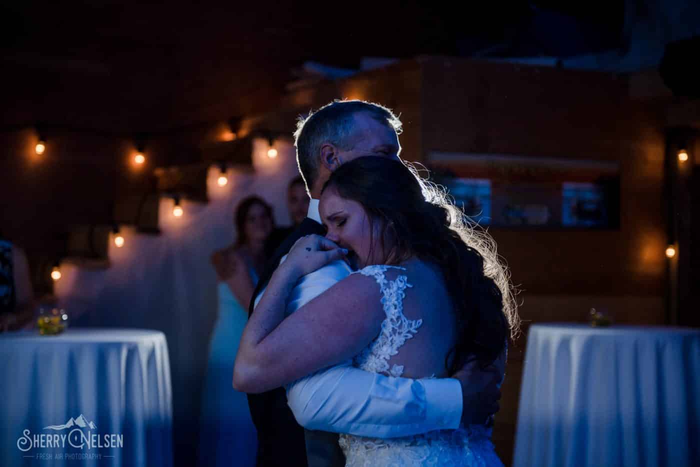 Bride dances with her dad to her favorite song at this Sechelt BC wedding