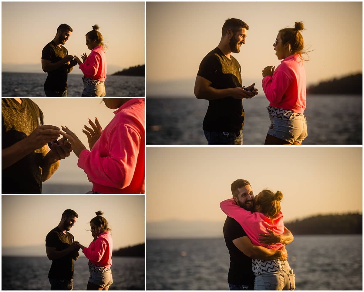 surprise proposal at Snickett Park in Sechelt. Photos by Proposal Photographer Fresh Air Photography