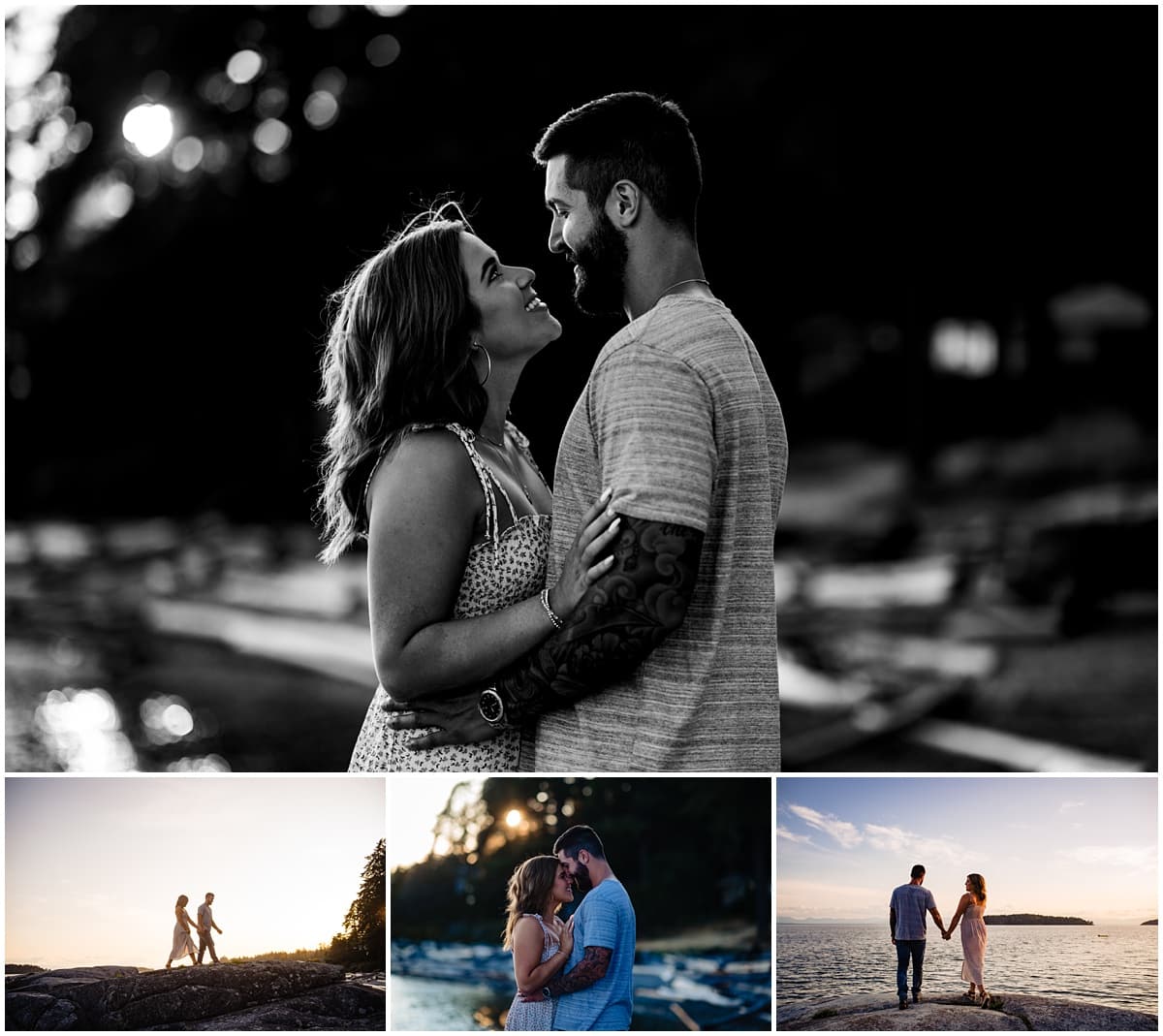 beautiful seaside engagement photos taken at Snicket Park in Sechelt, BC by Fresh Air Photography