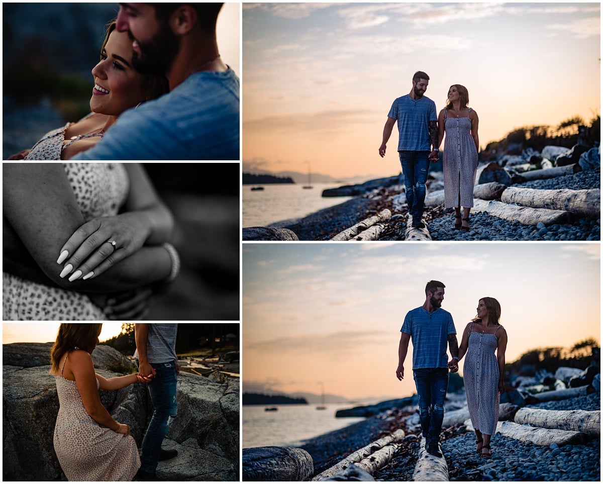 beautiful seaside engagement photos taken at Snicket Park in Sechelt, BC by Fresh Air Photography